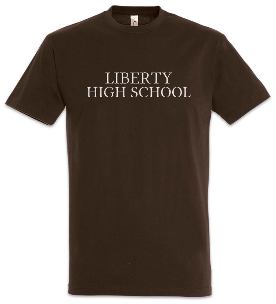 

Liberty High II Mens T-Shirt School 13 School Tape Reasons Team Team Why M