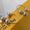 Metal Ball Earrings European and American Front and Back Studs Earrings Ladies Girls Travel Wedding Accessory