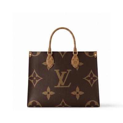 [Usato] Onthego MM 'Tela Monogram Gigante Marrone/Monogram Reverse Marrone' - Molto Buono #NV8LGW