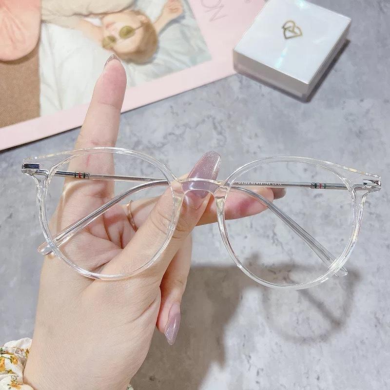 Color Metal Tr Glasses Frame Women'S Plain Anti-Blue Flat Glasses Can Be Matched With Myopia Glasses
