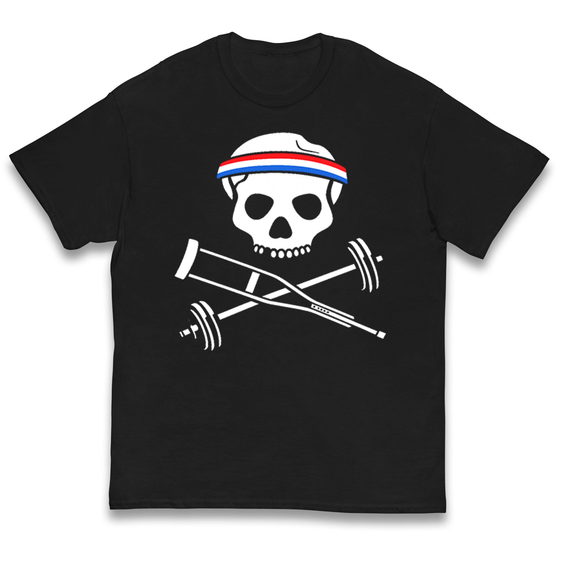 

Johnny Knoxville Crutch Barbell and Bones Kids T Shirt 120