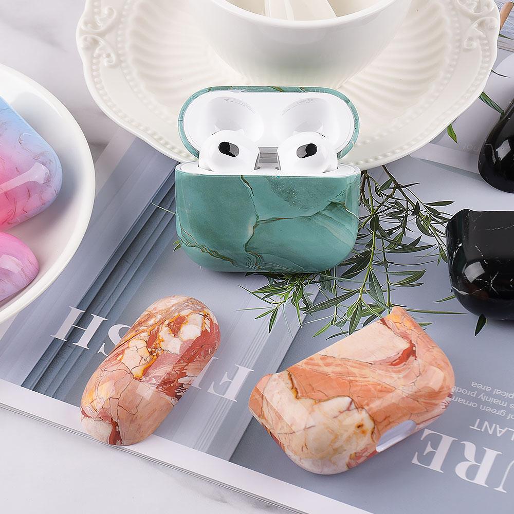 Marble Pattern Case For Apple Airpods 3 2 Hard PC Cover For Airpod Pro 2 1 3 Pro 2 Marble Protective Cases For Airpods 3 Coque