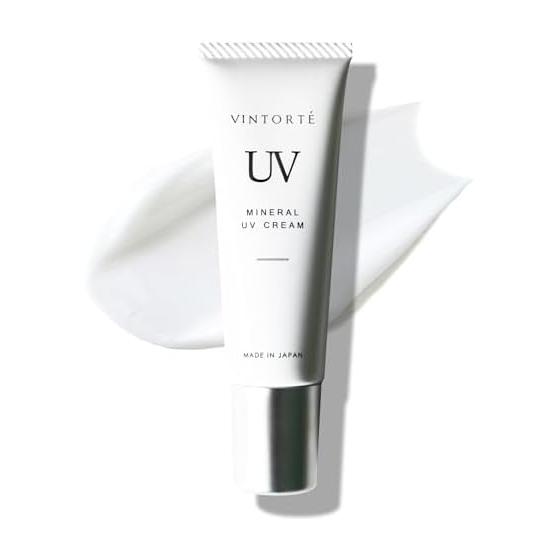 VINTORTE SPF50+ PA++++ Минеральный УФ-крем для чувствительной кожи с тонирующим эффектом Нехимический Солнцезащитный крем для лица Vintorte UV Cream v-uvc2