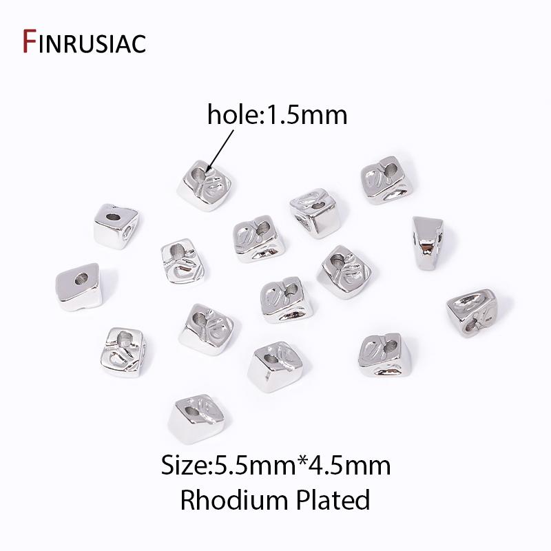

4/8 Pcs 18K Gold Plated Brass Flat Round Spacer Beads For DIY Necklace Bracelet Beads Jewelry Making Supplies Wholesale 4 Pcs