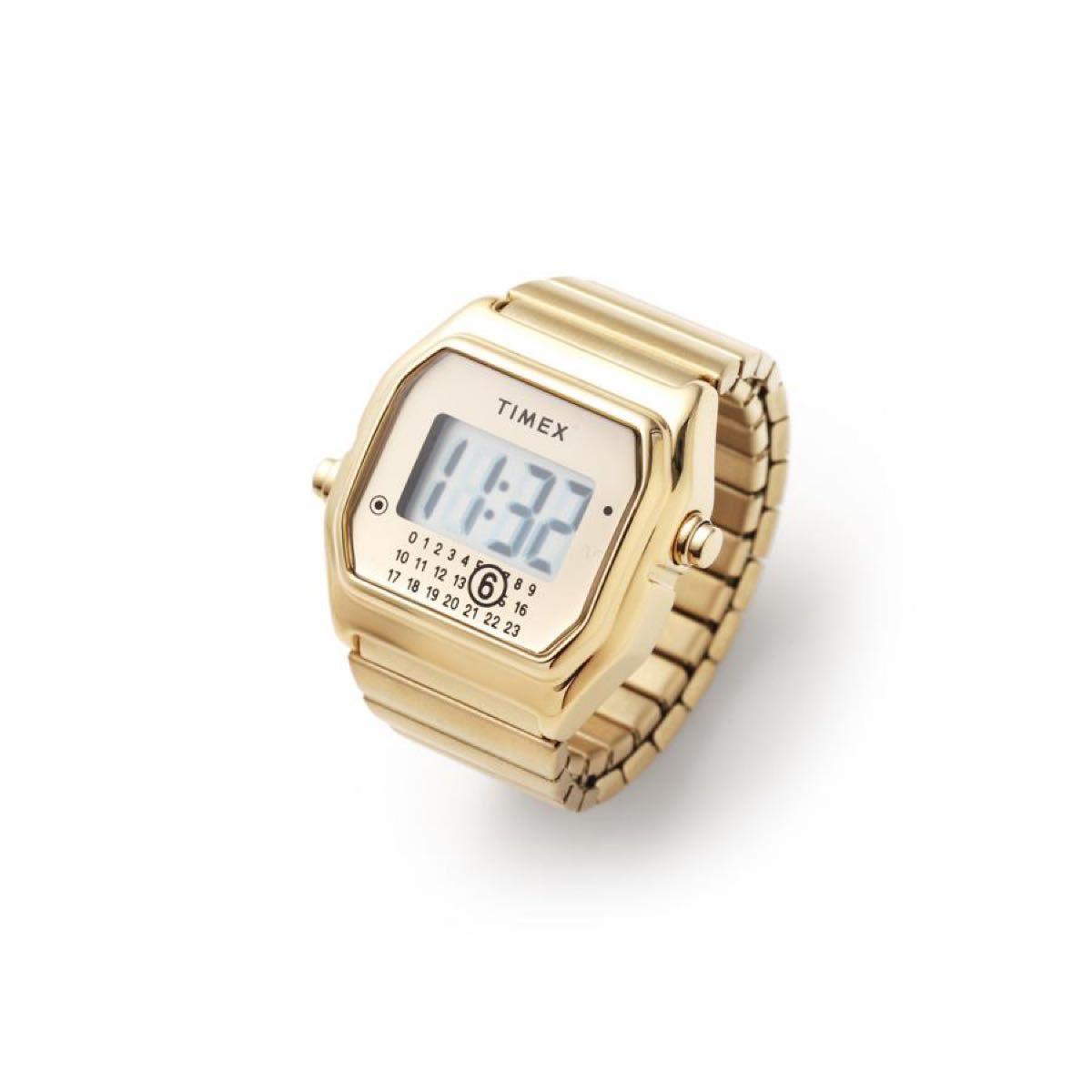 Used MM6 Maison Margiela Timex T80 Ring Watch Gold M/L size