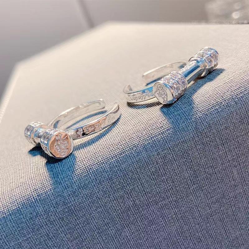 Retro Azanyou Hvit Gruveperson Fugleinnlegg Diamantring Dame Sølv Plassering Damer Åpen Merbers Fortjeneste Fingee