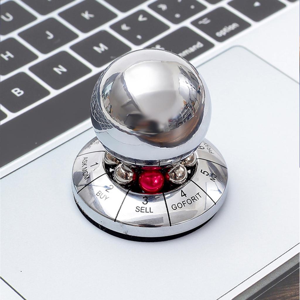 Decision Maker Metal Ball, Hsxxf Finger Stress Decompression Toy Ball Finger Desktop Decoration