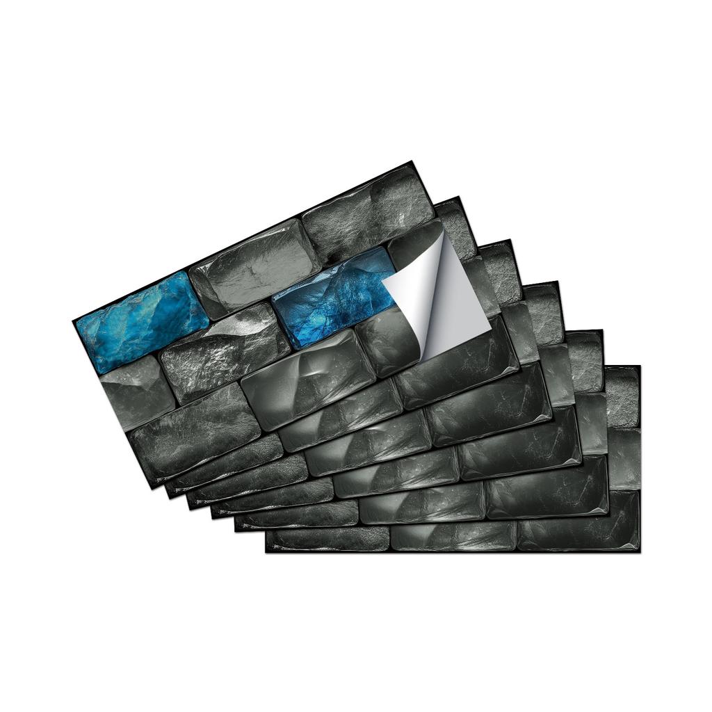 Retro American Crystal Self-Adhesive Wallpaper, Bedroom Self-Dipping Pvc Kitchen Waterproof Wall Sticker Tile Sticker