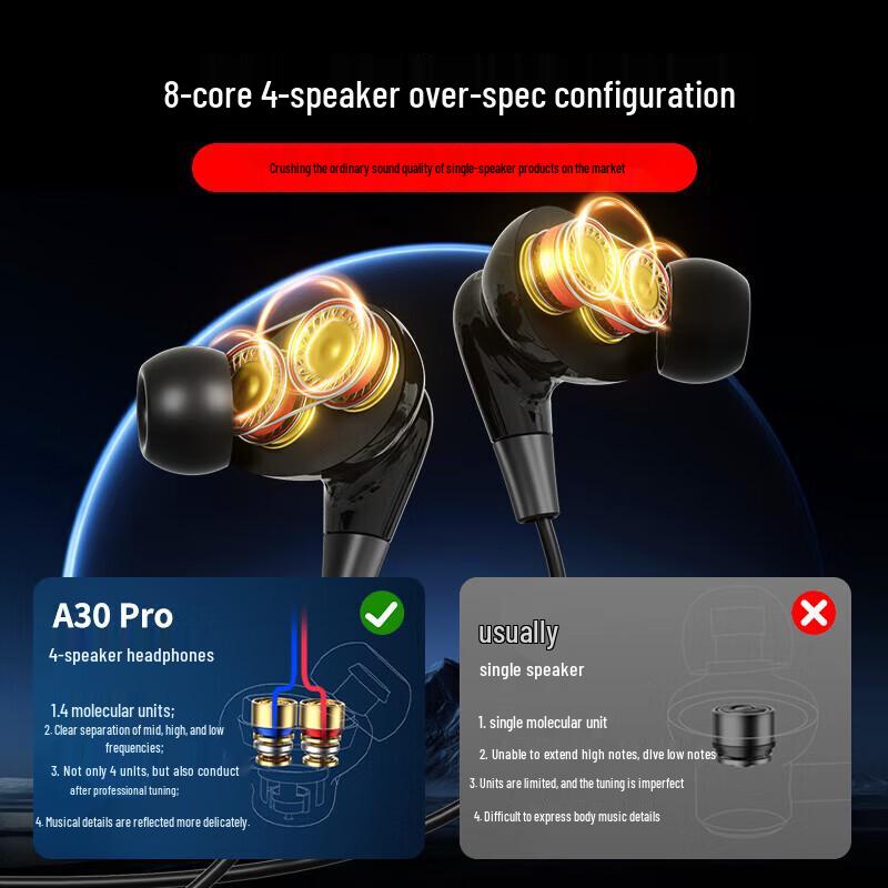 OKSJ A30 Pro Waterproof Neckband Sport Bluetooth Earphones