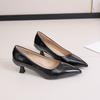 Sub-pointed Korean version shallow mouth versatile simple women's shoes thin heel single shoes women's college style