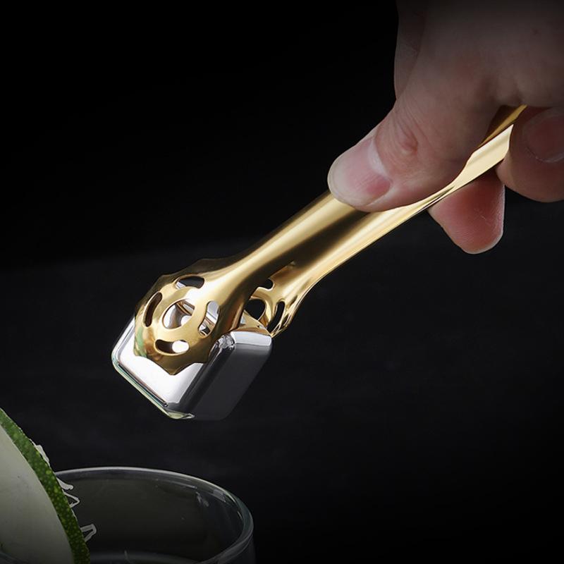 Pinza para Cubitos de Hielo de Acero Inoxidable Mini Pinzas para Azúcar Pinza para Servir Comida para Barbacoa Utensilios de Bar de Cocina Accesorios de Bar Bartender