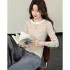 Demana Women's Striped Long Sleeve Round Neck T-shirt