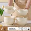 OIMG Embossed Ceramic Bowls Set