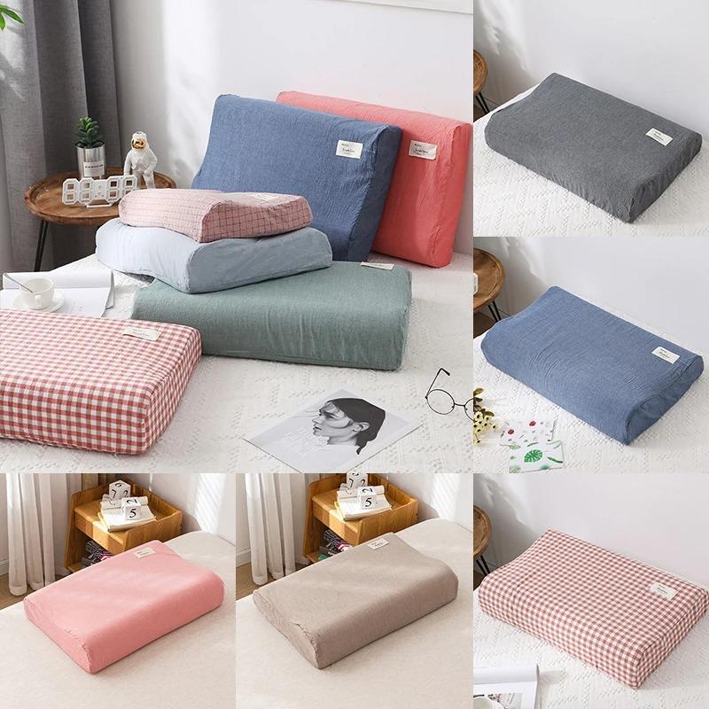 30x50cm Baumwoll-Latex-Kissenbezug für Zuhause Schlafzimmer Schlafen Waschbarer Memory-Kissenbezug