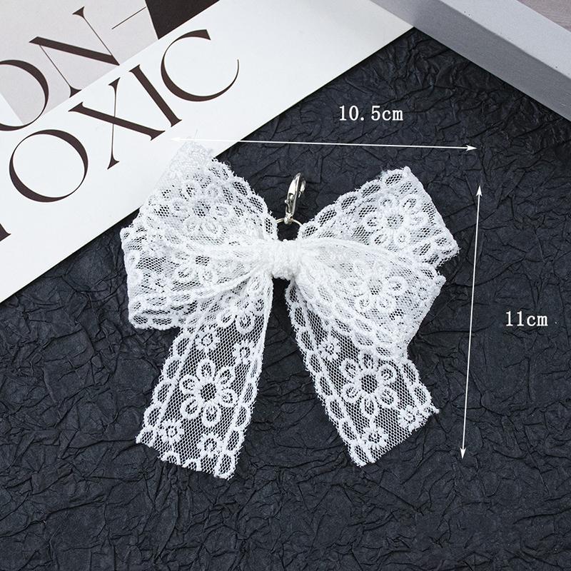 1 Pair Handmade Shoes Clip Decoration Pearl Lace Bead Chiffon Charm Bowknot Shoe Buckle Bag Pendant Shoe Accessories