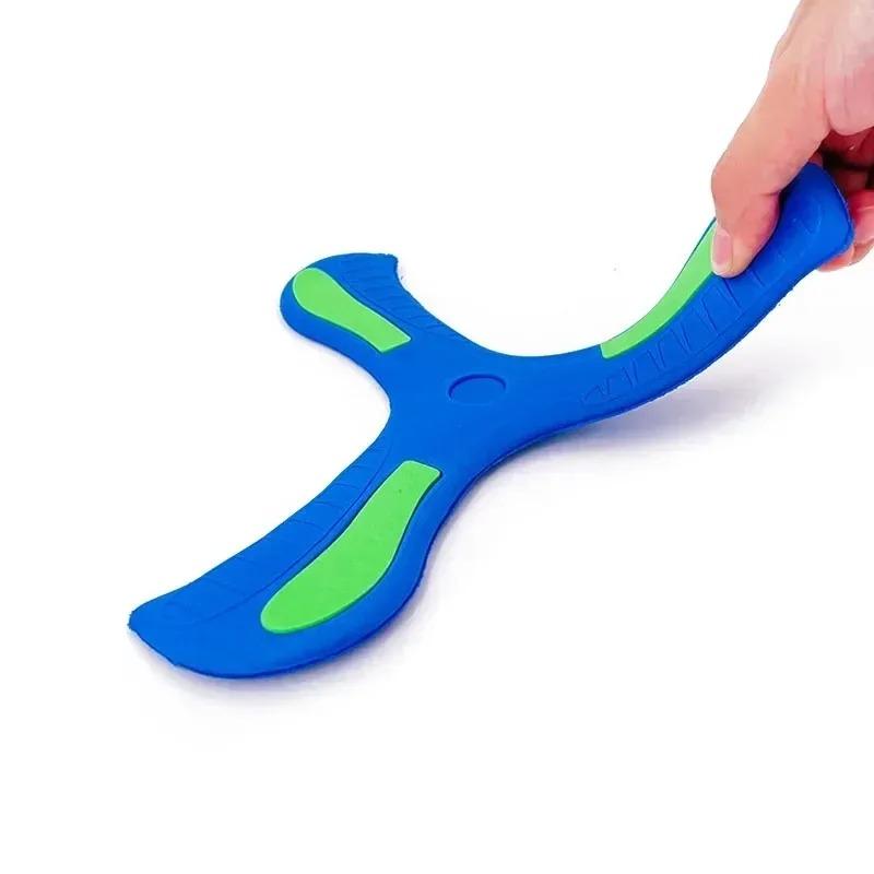 1Pc Summer Outdoor Fun Toys for Ages 3-10 Kids Three-leaf Cross Safe Soft EVA Foam Boomerang Beach Decompression Gift for Childs