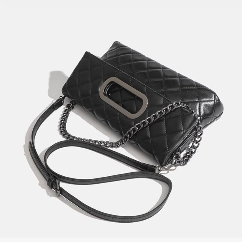 New PU Leather Crossbody Bags Women's Rhomboid Lattice Shoulder Bags Versatile Commuter High-capacity Handheld Tote Bags