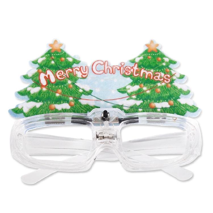 New Year Glasses Christmas Glowing Glasses Photo Props for Kids Teens Adult