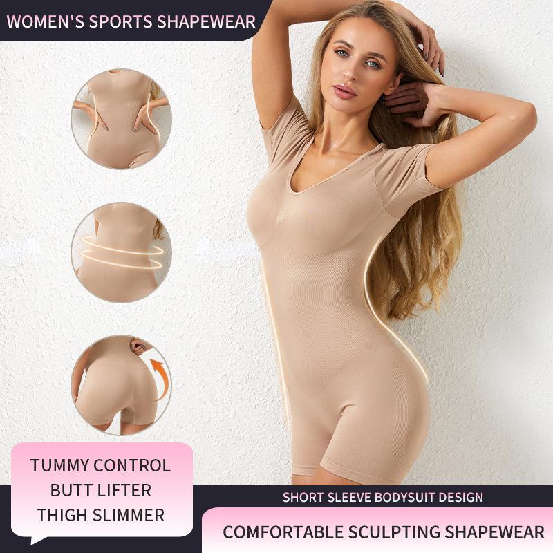 Women's Bodysuit Shapewear: Tummy-Tucking, Buttock-Lifting, Waist-Cinching, Brief-Style Panties Women's Bust-Supporting Body-Shaping Garment