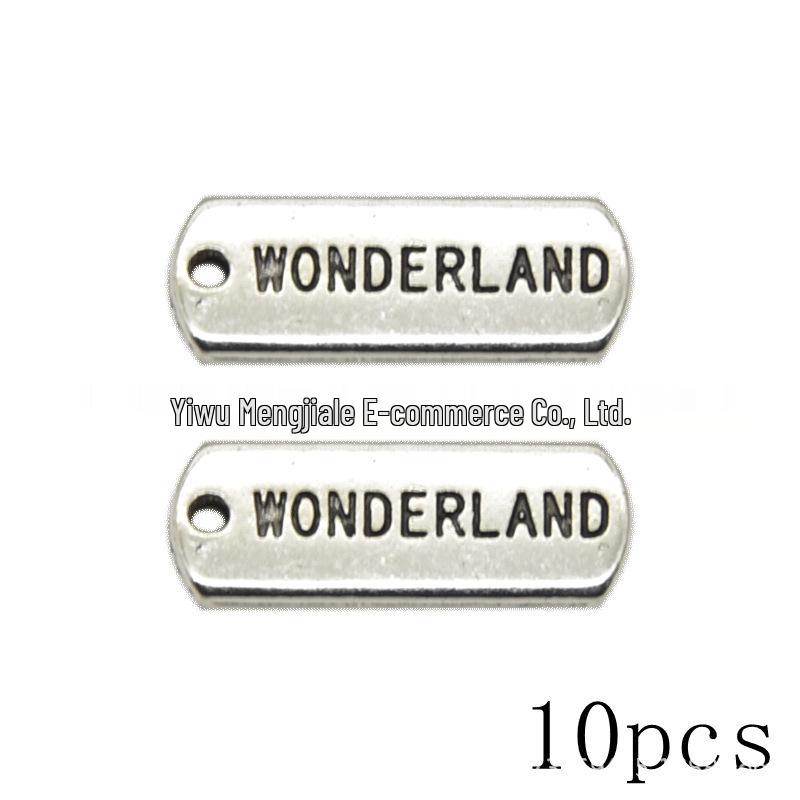 DIY Vintage Gold Inspirational Word Tag Pendant for Jewelry Making