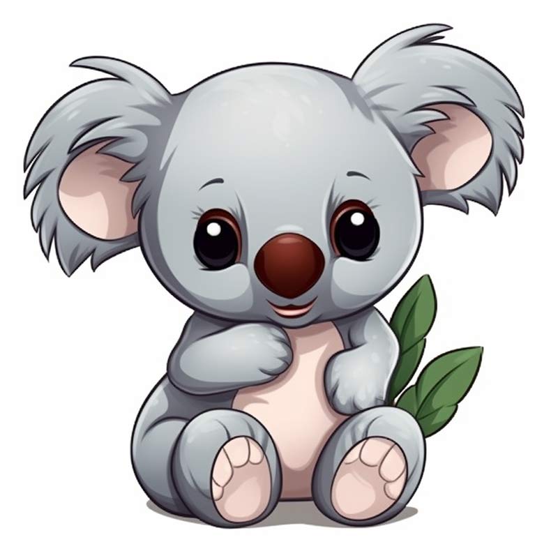Cute Koala Animal Wall Sticker Baby Kids Room Decoration Mural Self-adhesive Bedroom Home Wallpaper Nursery Decor Transparent Decals M446