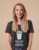 Organic Cotton Women's T-Shirt Mens Womens Tees Top Oversized Coffee Saying: Good Days Start with Coffee