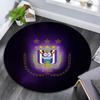 RSC Anderlecht, Tappeto Rotondo, Tappeto per Soggiorno Camera da Letto Divano Stanza dei Giochi Decorazione, Tappetino Antiscivolo