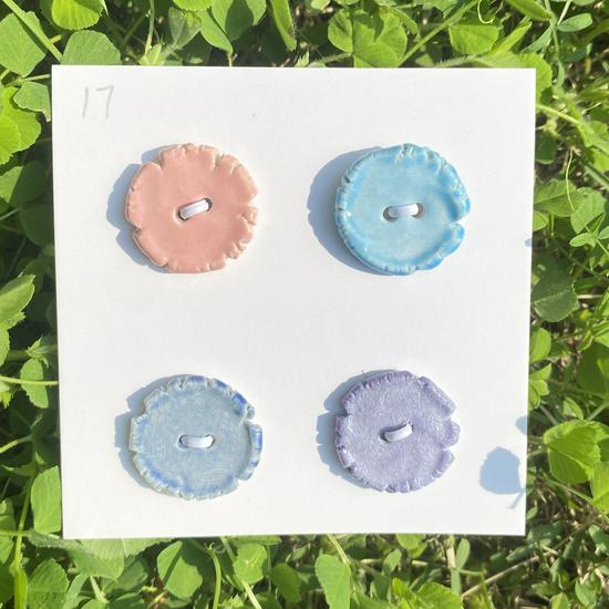 Rainbow Ceramic Button Fasteners for DIY Knitting & Doll Clothes (12/15mm)