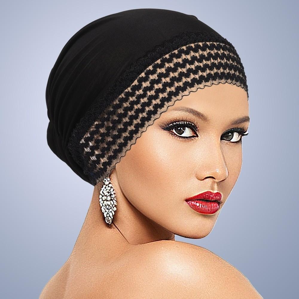 Lace Flower Headwrap Cap Breathable Lace Trim Hat New Postpartum Cap Daily Casual Wear