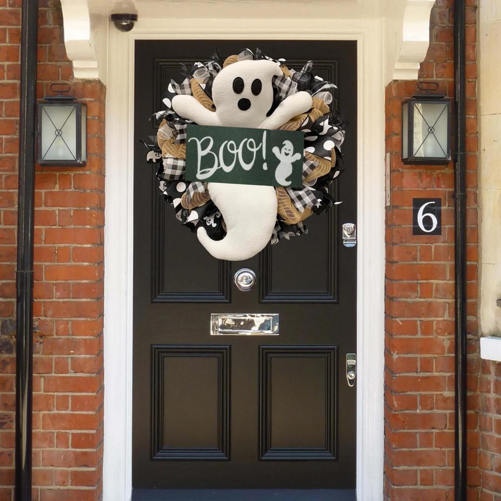 Halloween Ghosts Wreath Cartoon Úsměv Duchové Podzimní věnce Home Party Závěsné přívěsky Dekorační potřeby