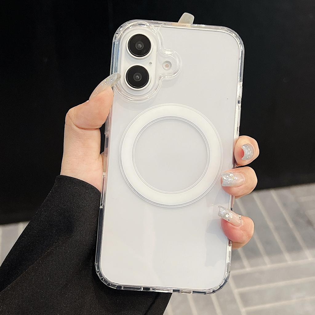 Applicable To Apple 16 Magnetic Magsafe Mobile Phone Case IPhone 15 Promax Transparent 14 Acrylic 13
