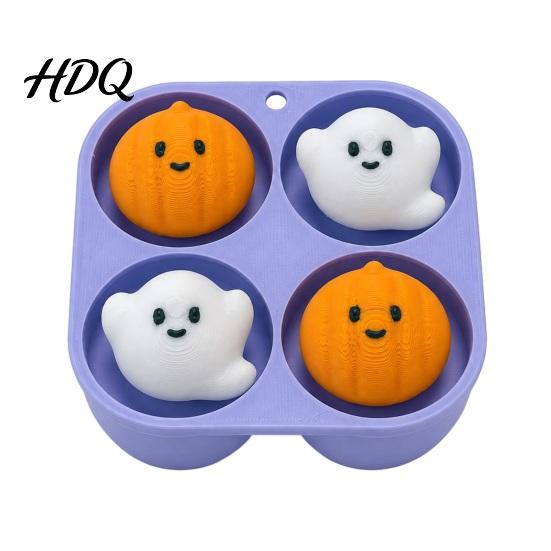 Halloween Desktop Ornament Clicker Fidget Toy 3D Printed Pumpkin Ghost Egg Carton Tactile Sensory Tool with Keychain Hole Cute Stress Relief