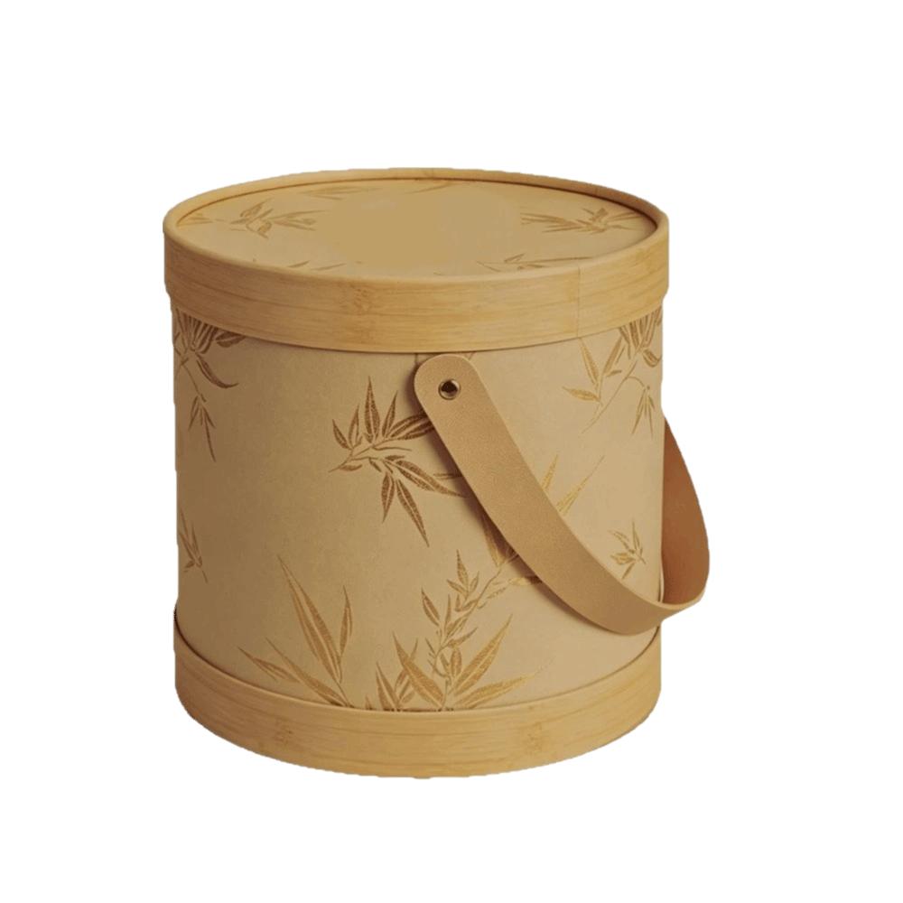 Universal Mooncake Packaging Barrel Portable Gift Pail Box Mooncake Gift Box  Wedding Party Favor Style-B