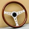 Universal Heritage Indy Wood Grain Steering Wheel 14inch Classic Racing Sports Car Steering Wheel