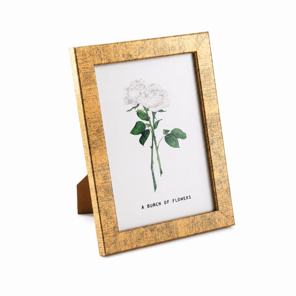 Silver Gold Photo Frame Wood Photo Stand Creative Drawing Frame Office 6inch золотой