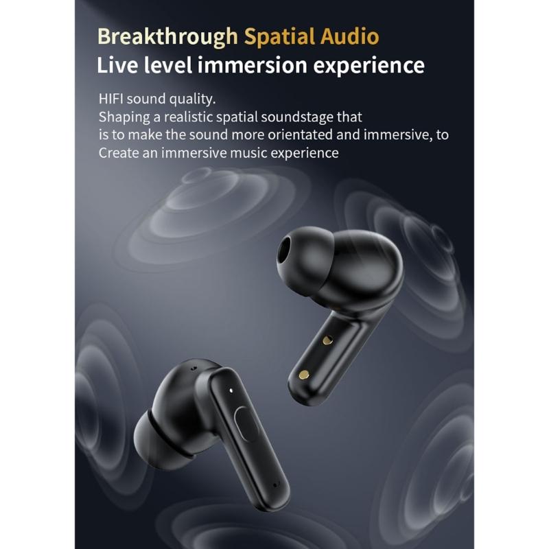 LY30 Wireless Earbuds Touch Control With Colorful LED Display Intelligent Noise Reduction Comfortable Earphones