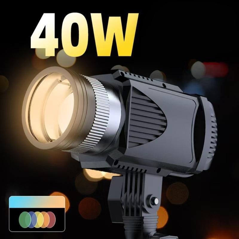 40W LED Studio Light Kit Ensures Optimaled Illumination for Live Stream and Content Creation with Long Service Bulbs