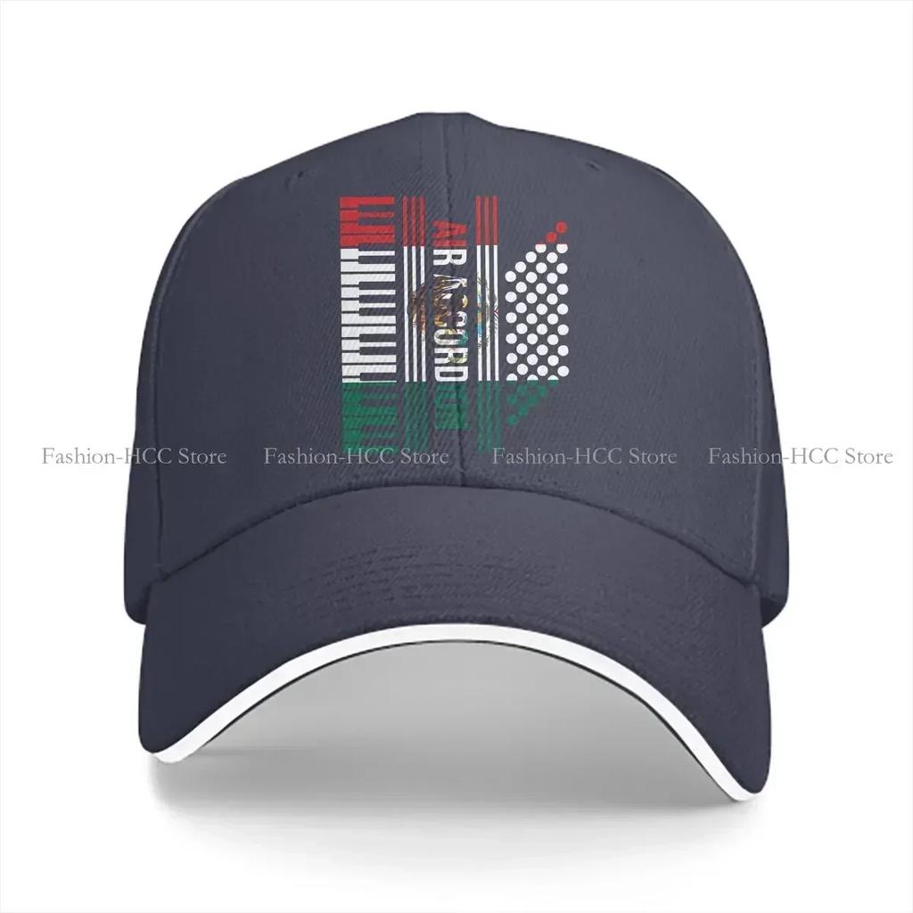 Washed Unisexs Baseball Cap Air Accordion Trucker Snapback Caps Dad Hat Mexican Flag
