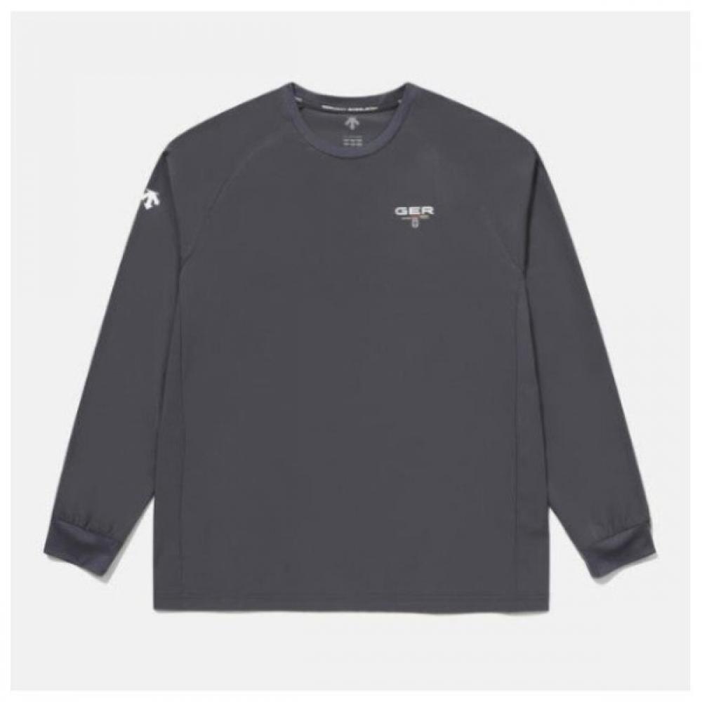

DescenT Long Sleeve Tee Kqf Sp123iwh31 Chc Ger Team STreTch Woven Long Sleeve T shirT Gray series/100
