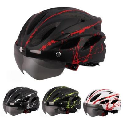 Capacete adulto unissex com óculos de ciclismo ultraleves para esportes ao ar livre