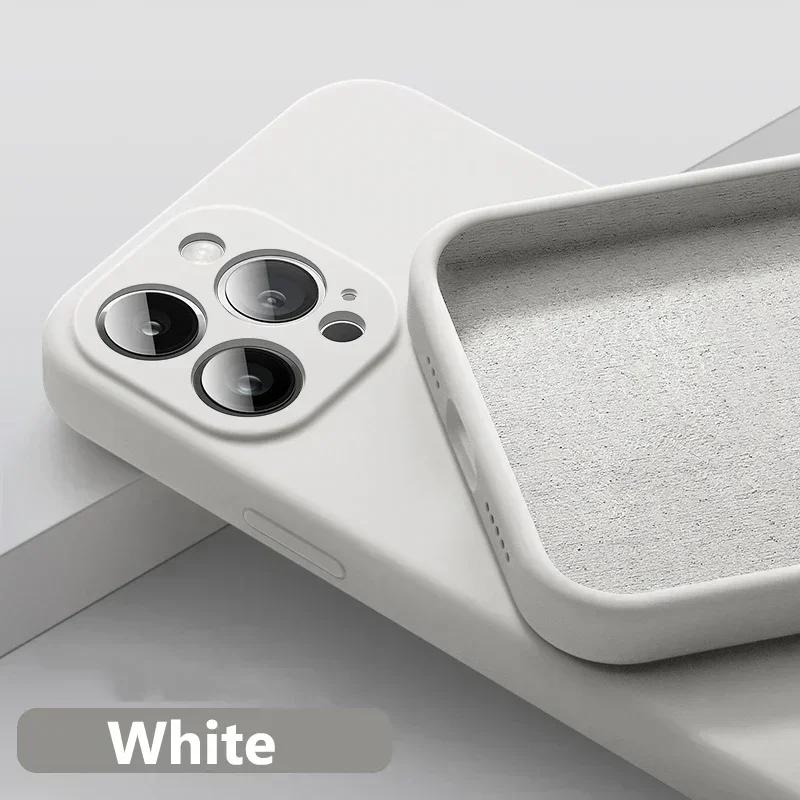 Original Liquid Silicone Phone Case For iPhone 17 16 15 11 12 13 14 Pro Max Plus Shockproof Protection Back Cover funda