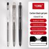 TOME TM701 Carbon Black Click Gel Pen, 0.5mm, Black Ink for Exams
