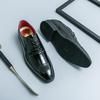 Luxury Brand High-end Golden Business Dress Shoes Lace Up Men's Shiny Leather Shoes Elegant Men’s Pointed Toe Shoes for Wedding