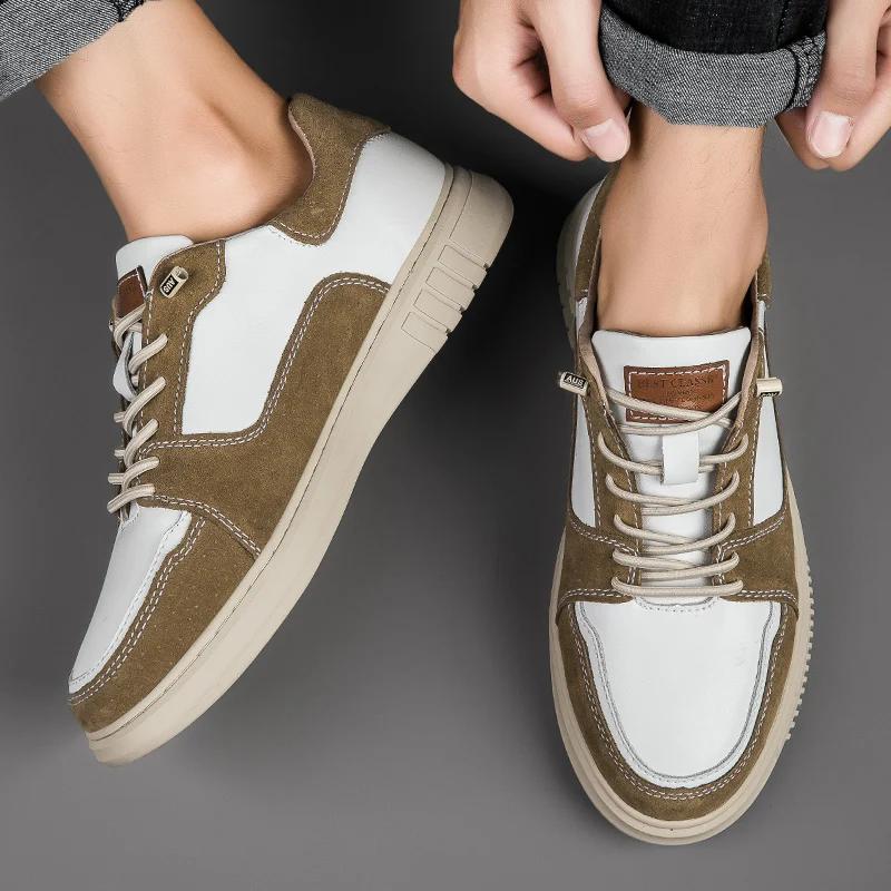 Fashion Autumn Spring Hot Sales Men's Shoes Round Head Comfortable Board Shoes Men Sneakers Spring Breathable Hollow Casual Sports Shoes