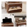 Imitation Walnut Wood Desktop Tissue Box Plastic Large Capacity Paper Storage Box Anti-slip Decorative Tissue Storage Box Table