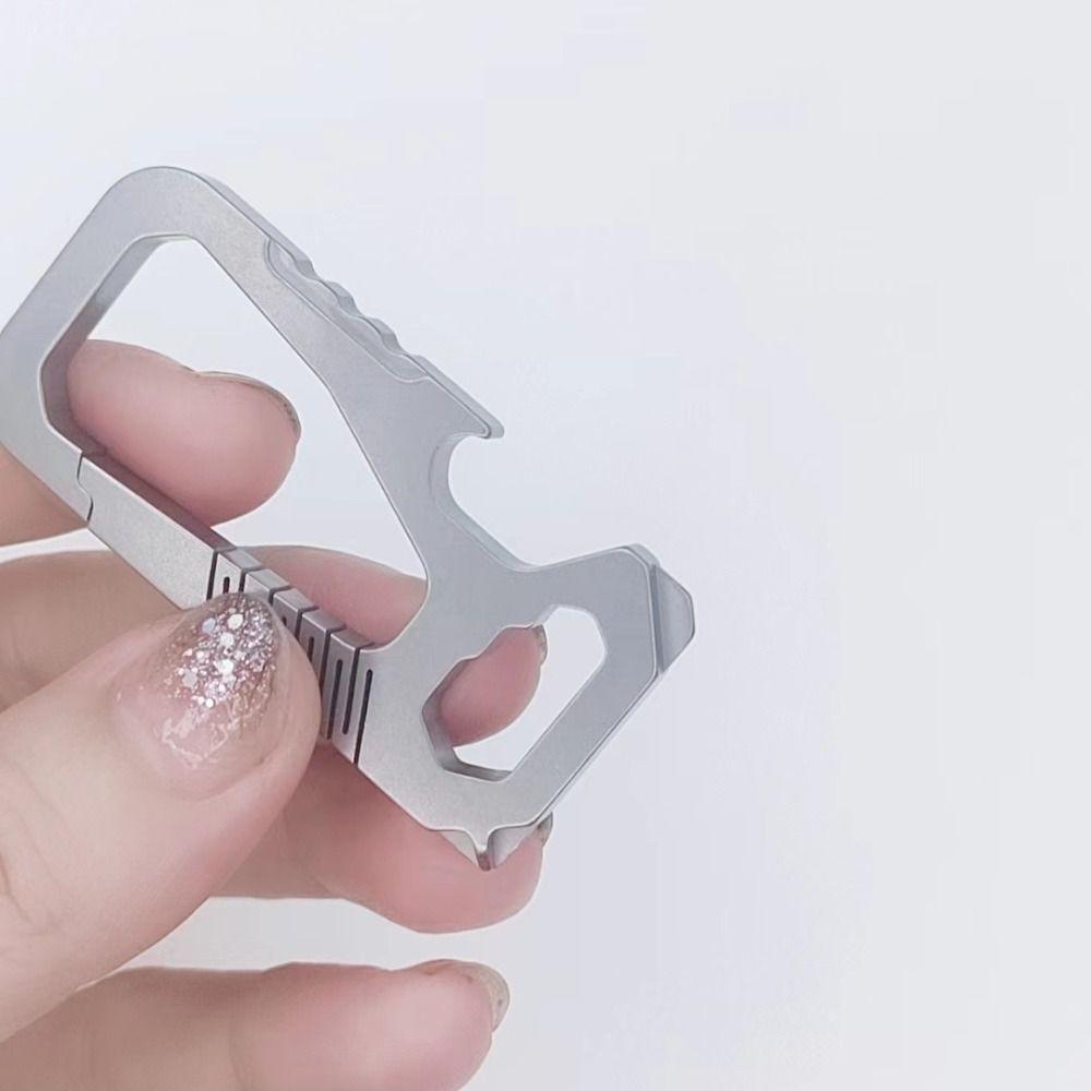 Echt Titan Legierung Keychain Tragbare Schlüsselanhänger Schnalle Anhänger Mann Auto Keychain Outdoor-Tool