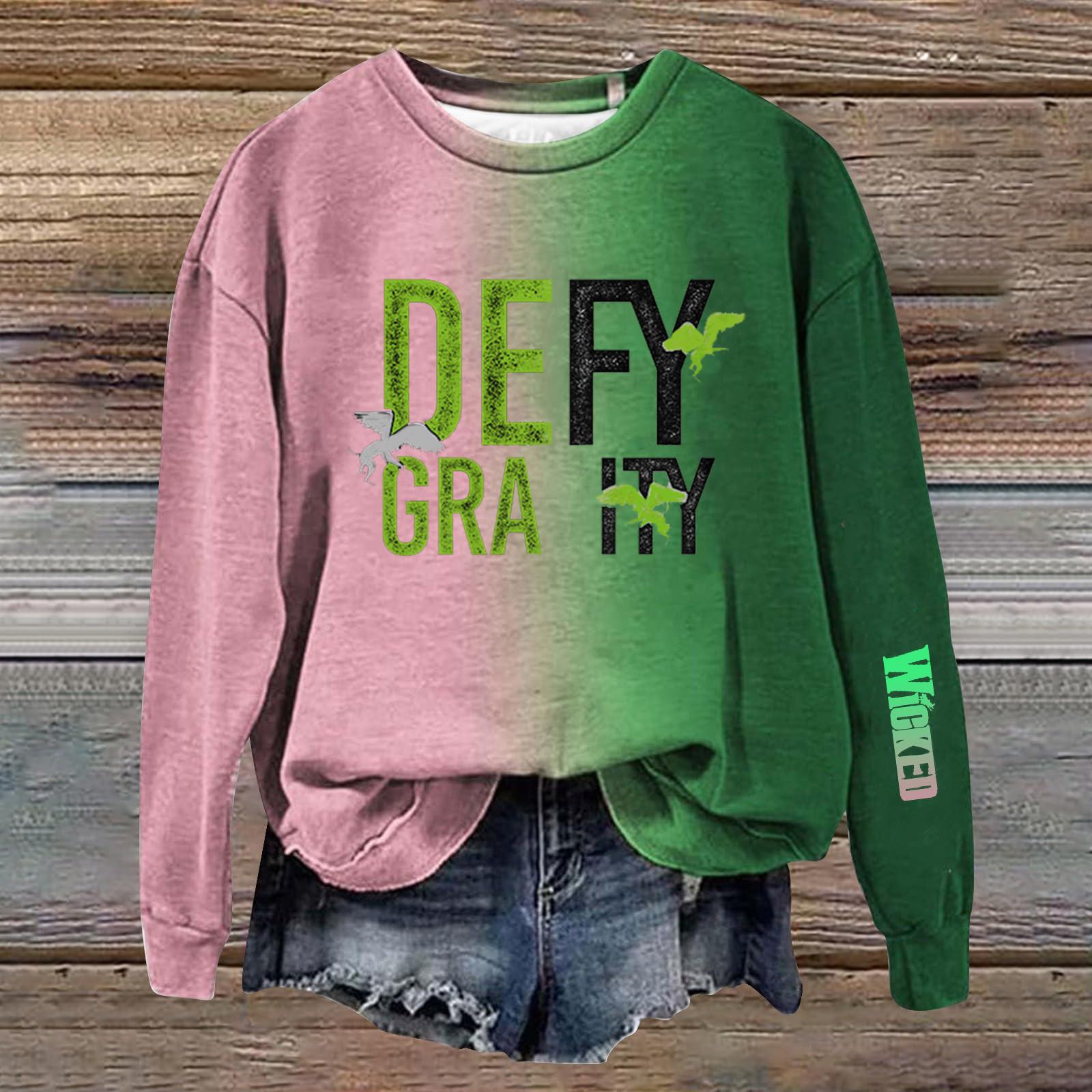 

Женский повседневный свободный свитер с круглым вырезом и длинными рукавами с принтом и карманом XXXL темно-зеленого