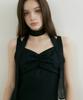 REORG Petal Layered Tie Sleeveless Ops Black