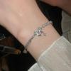 Hollow-Out Butterfly Jewelry Sparkling Zirconia Women'S Bracelet Adjustable Fashion Bracelet Delicate Butterfly Pendant Bracelet