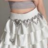 Punk Zinc Zinc Alloy Waist Chain Jeans Decor Adjustable Belt Elegant Heart Chain Waistband  Waist Accessories